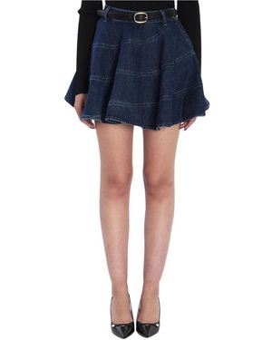 Self-Portrait Denim Skirts - Blue