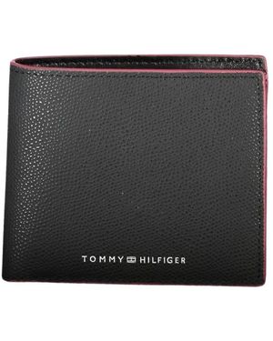 Tommy Hilfiger Portafoglio elegante in pelle nera - Nero