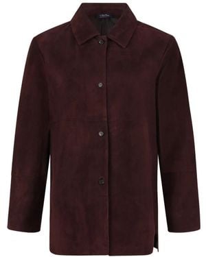 Max Mara Leather Jackets - Morado