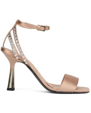 Alberta Ferretti Schoenen ,Satijn Avond Satijnen Sandaal - Metallic