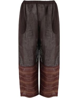 Tory Burch Wide Broeken - Bruin