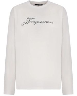 Jacquemus Long Sleeve T-Shirts - White