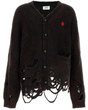 Doublet Zombie Silhouette Strick Cardigan - Schwarz