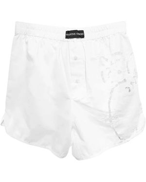 Marine Serre Ondergoed ,Wit ,Katoen Regenerated Household Linen Boxershorts