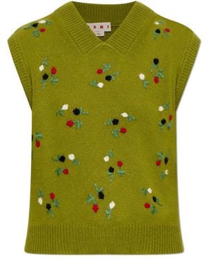 Marni V-Neck Truien - Groen