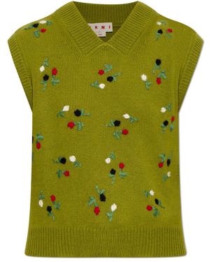 Marni V-Neck Knitwear - Vert