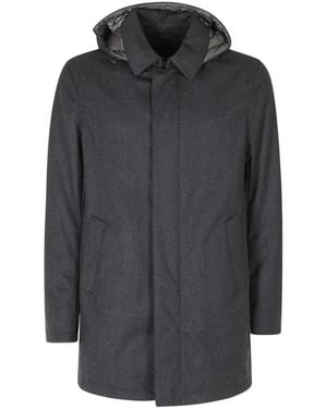 Herno Single-Breasted Coats - Gris