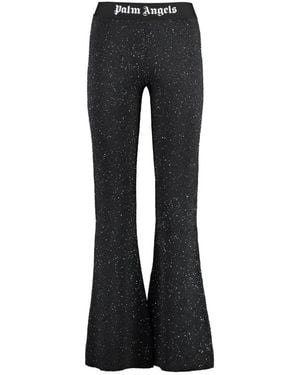 Palm Angels Wide Trousers - Zwart