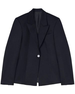 The Attico Oversize Schwarzer Gabardine-Blazer - Blau