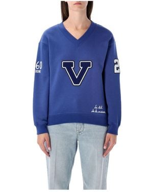 Valentino Garavani Geborduurde Katoenen Sweatshirt - Blauw