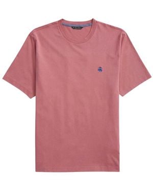 Brooks Brothers Supima Crewneck-Baumwoll-T-Shirt - Pink