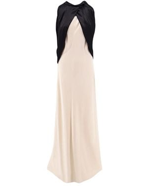 Alberta Ferretti Kleedjes ,Veelkleurig ,Gala Jurk - Naturel