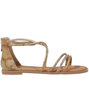 Alviero Martini 1A Classe Flat Sandals - Metallic