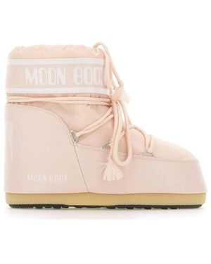Moon Boot Schoenen ,Roze ,Nylon Icon Low Nylon Boot - Naturel