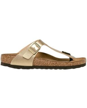 Birkenstock Schoenen ,Geel ,Leer Gizeh Narrow Fit