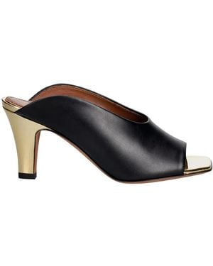 Pollini Heeled Mules - Negro