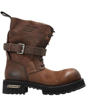 Balenciaga Schoenen ,Bruin ,Leer Venom Leren Laarzen