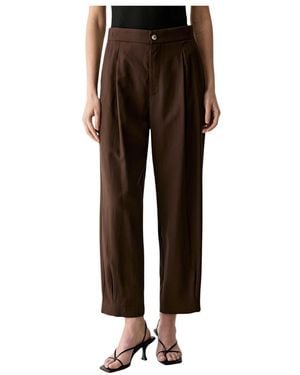 ViCOLO Cropped Trousers - Marron