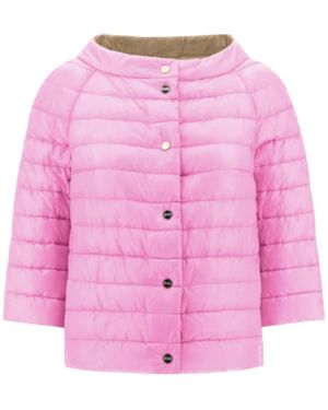 Herno Jassen ,Roze ,Nylon Reversible Cape