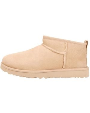 UGG Schoenen ,Bruin ,Wol Classic Ultra Mini Boot - Naturel