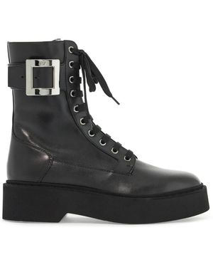 Roger Vivier Shoes > boots > lace-up boots - Noir