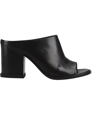 Premiata Schoenen ,Zwart ,Leer Kalfsleer Ingebedde Hak Sabot