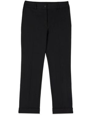 Oltre Cropped Trousers - Negro