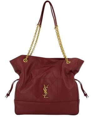 Saint Laurent Tassen ,Rood ,Katoen Jamie 4.3 Shopping Bag - Paars