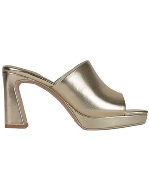 Jeffrey Campbell Heeled Mules - Metallic