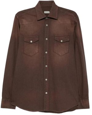 Sartorio Napoli Denim Shirts - Brown