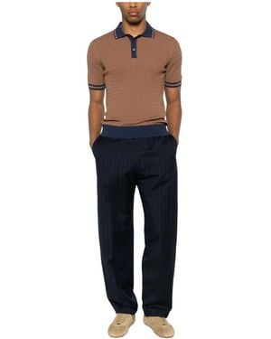 Gran Sasso Tops ,Bruin ,Katoen Tennis Polo - Blauw