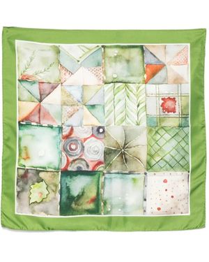 D'Aniello Silky Scarves - Green
