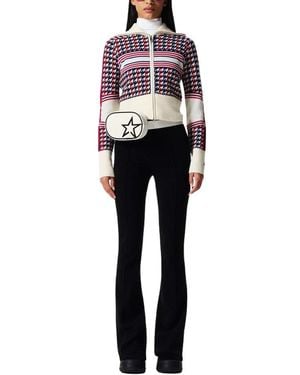 Perfect Moment Fitness ,Veelkleurig ,Wol Merino Wol Trui Met Ruitpatroon - Zwart