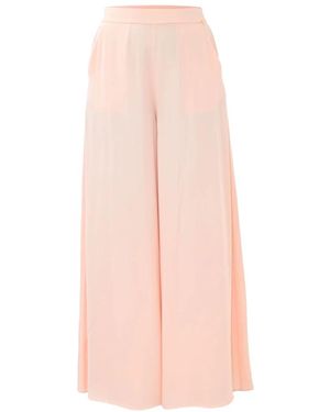 Kocca Elegant Wide-Leg Broeken With Pockets - Roze