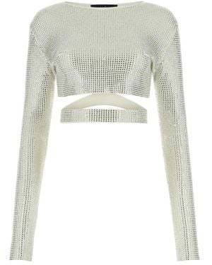 ANDREA ADAMO Long Sleeve T-Shirts - Grey