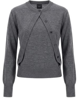 Pinko Round-Neck Knitwear - Gris