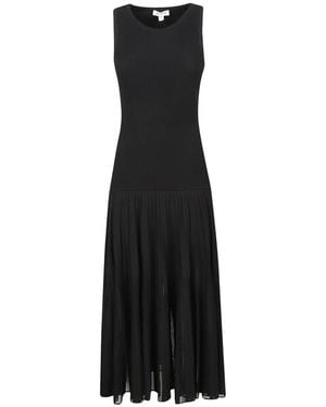 Alaïa Strickkleid Mit Falten Und Sheer-Effekt - Schwarz
