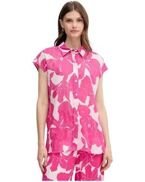 MARC AUREL Floral Cotton Shirt - Pink