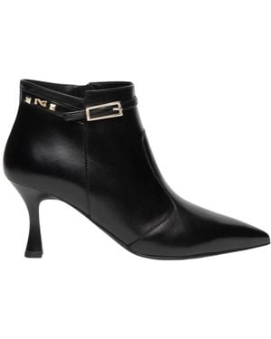 Nero Giardini Schoenen ,Zwart ,Leer Tapschoen Enkellaars