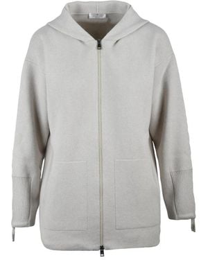 Panicale Truien & Vesten ,Wol Cardigan Con Zip - Grijs
