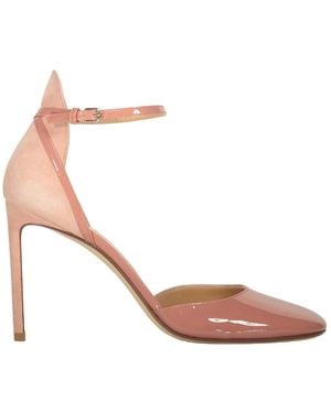 Francesco Russo Schoenen ,Roze ,Leer R1P953 Pump