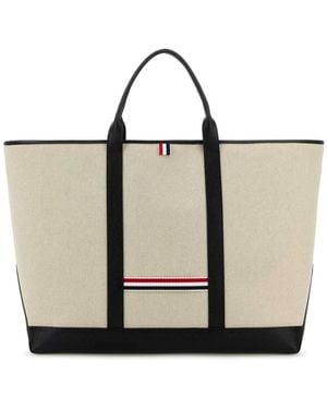 Thom Browne Tote Bags - Naturel