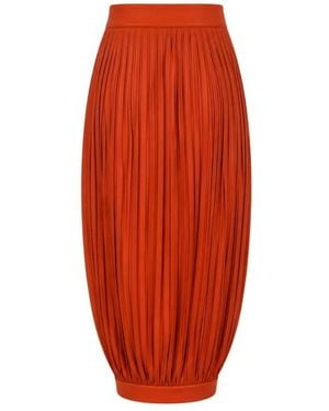 ROWEN ROSE Puffball Midi Rok - Oranje
