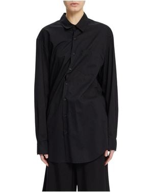 Ann Demeulemeester Langes Hochkomfort-Shirt - Schwarz