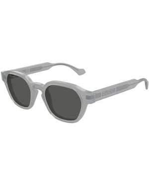 Gucci Oval Sonnenbrille - Grau