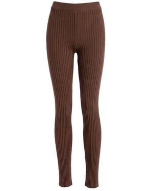 ANDREA ADAMO Broeken ,Bruin ,Polyester Ribbed Knit Broeken