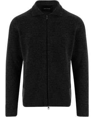 Tagliatore Wol-Katoen Blend Trui - Zwart