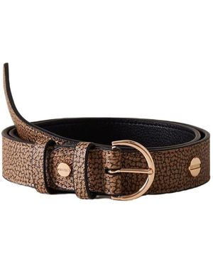 Borbonese Graffiti Studded Gürtel Accessoire - Braun