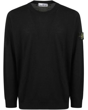 Stone Island Truien & Vesten ,Zwart ,Wol Crew Neck Sweater
