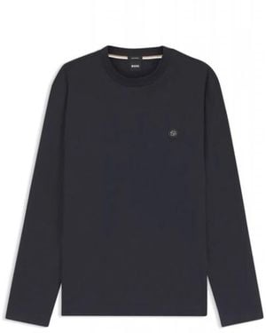 HUGO Long Sleeve T-Shirts - Blue